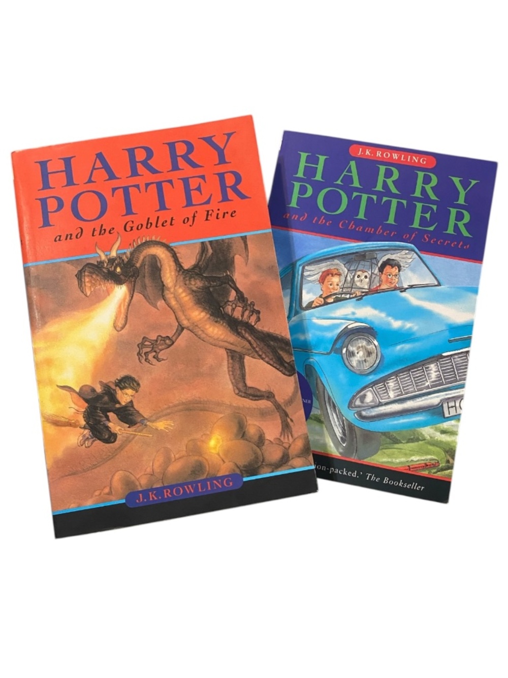 Harry Potter & the chamber of secrets, & the goblet of fire. 1st edt. Softcover